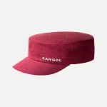 Front view of Cotton Twill Cardinal Army Cap with structured crown