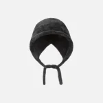 Front view of Kangol Hat Faux Fur Knit Bonnet showing knit texture and fur trim