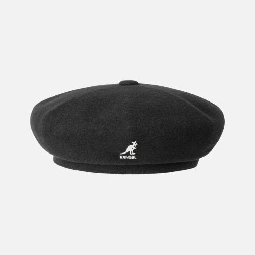 Front view of Kangol Hat Wool Jax Beret showing structured wool design