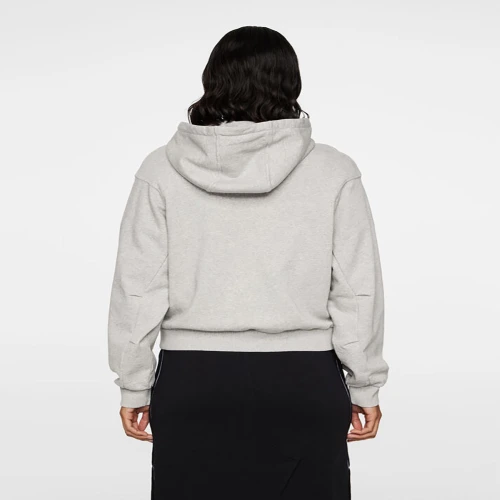 Kangol x J.Lindeberg Sandie Light Grey Melange Hoodie Back
