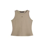 Front view of Kangol x J.Lindeberg Sofie Vintage Khaki Tanktop