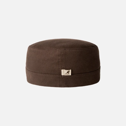 Kangol Cotton Brown Twill Army Cap Back