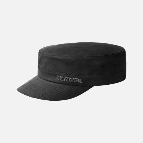 Kangol Cotton Black Twill Army Cap back view adjustable strap